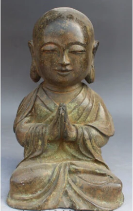 

dr157 7.5" Marked Tibet Buddhism Bronze Amitabha Shakyamuni Sakyamuni Buddha Statue