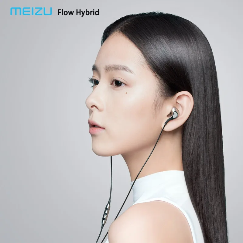 Наушники вкладыши meizu flow с тройным драйвером гибридные Hi Fi наушники микрофоном и