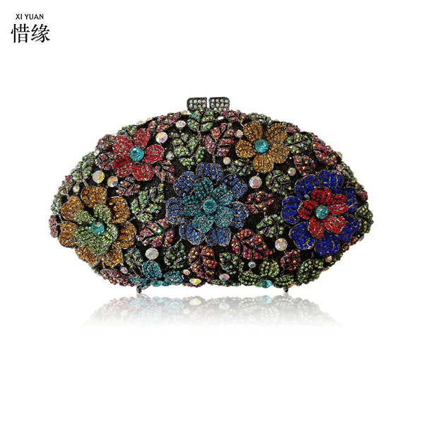 XIYUAN женские вечерние клатчи с кристаллами маленькие сумочки Minaudiere Свадебный