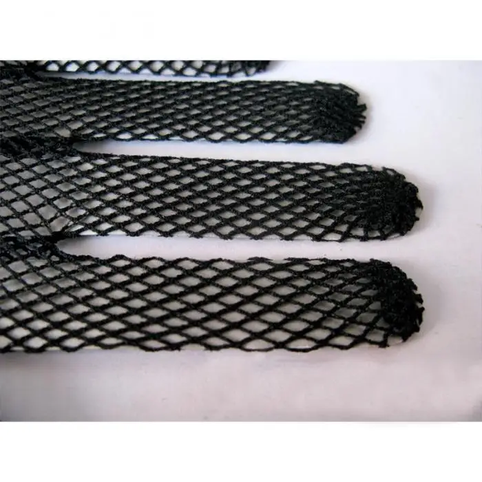 Дешевые свадебные аксессуары высокие эластичные вязаные черные и белые кружевные перчатки вечерние женские перчатки около 25 см BH