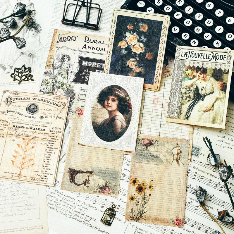 

40Pc Vintage Oil Painting Tag Stickers Junk Journal Diary Planner Stickers Scrapbooking Decorative Sticker DIY Craft Photo Album