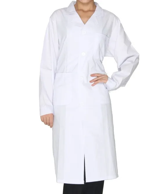Медицинское белое пальто, одежда, медицинская униформа, одежда для медсестер с длинным рукавом, Полиэстеровая Защитная ткань