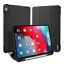 Flip Case For Apple iPad Pro 11 2018 Tablet Bumper With Pencil Holder Slot Desk Stand PU Leather Full Cover Auto Sleep & Wake
