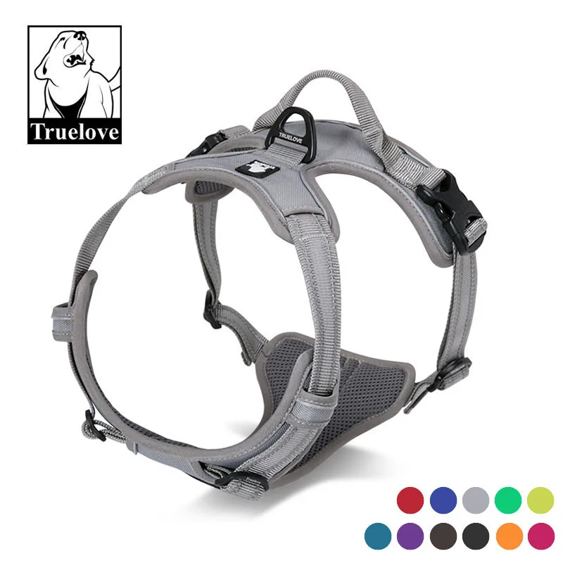 

Truelove Nylon Heavy Duty Reflective Dog Pet Harness Padded Lining Extra Big Large Medium Small Dog Harnesses Vest For Husky
