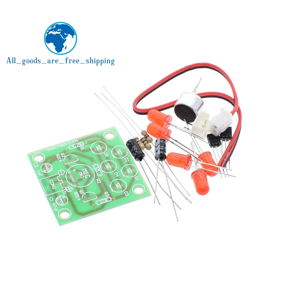 

Sound Control LED Melody Lamp Electronic Production Kits Suite Voltage 3V-5.5V LED Sound Control DIY Kit FR-4 A Fiberglass Board