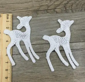 

15pcs/lot cartoon deer Lace Applique Mesh Trim For Garment Accessories Decoration Sew On Guipure Lace Fabric