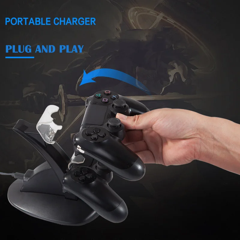 Контроллер Зарядное устройство Док-станция светодиодный двойной USB PS4 Stand-up зарядное устройство для sony playstation 4/PS4 Pro Беспроводная игровая Ручка Джойстик держатель