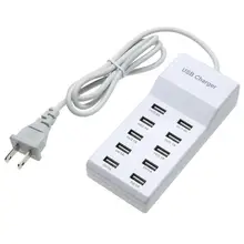 10 портов, быстрая зарядка через usb, сетевой адаптер, настенное дорожное настольное зарядное устройство для мобильного телефона, планшета