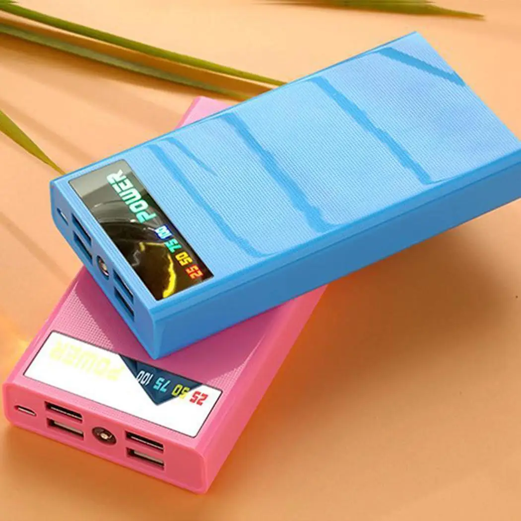 

Practical 4 USB LED Digital Powerbank 5V/2A Display Charging Power Bank Case 18650 Batteries(Not Include)For xiaomi redmi note 7