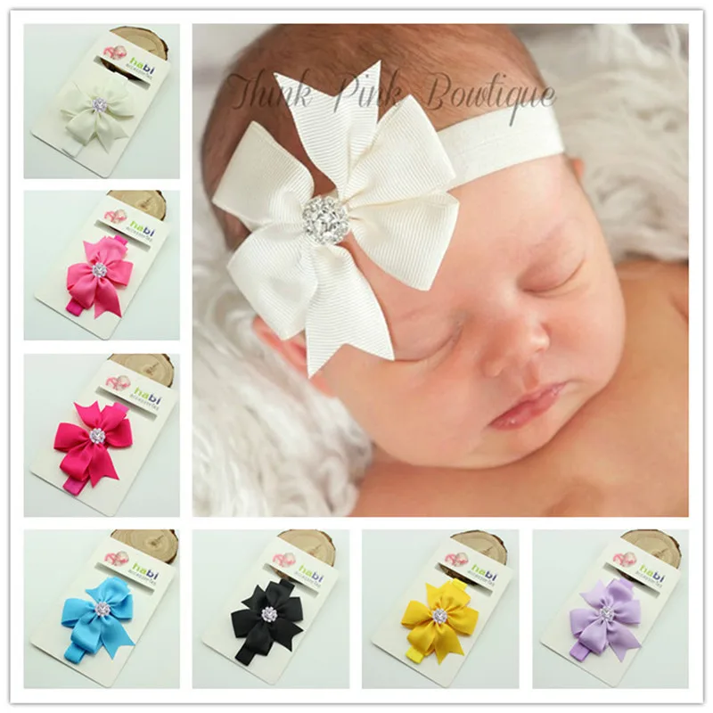 

Baby Bow Rhinestone Headband Hair Bowknot Headbands Infant Hair Accessories Toddler Headband