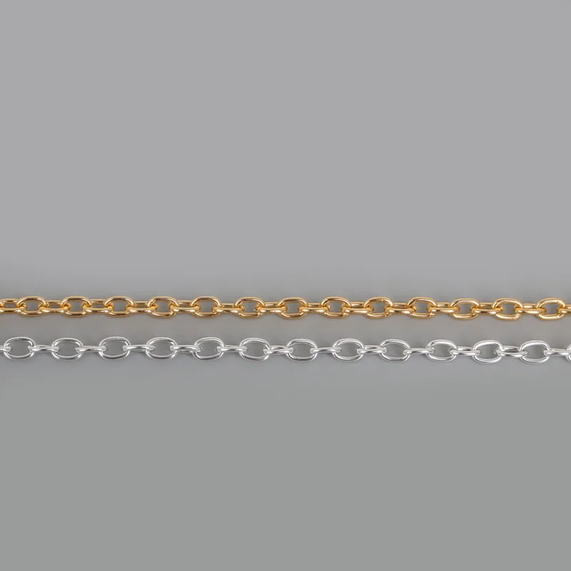 NiceBeads 3M Алюминий цепи уплотнительное Форма цепи покрытая серебром/темная золотая для Цепочки и ожерелья ювелирный браслет сделай сам фурнитура для ювелирных изделий ремесленничество