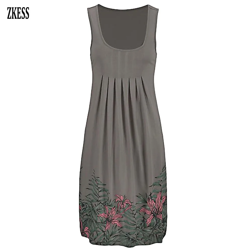 Gray-Beachtime-Sleeveless-Beach-Dress-LC220646-11-4