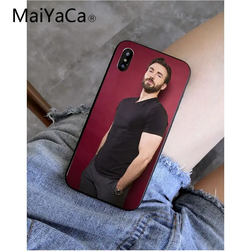 MaiYaCa Chris Evans черный ТПУ Мягкий силиконовый чехол для телефона чехол для Apple iPhone 8 7 6 6S Plus X XS MAX 5 5S SE XR чехол - Цвет: A13