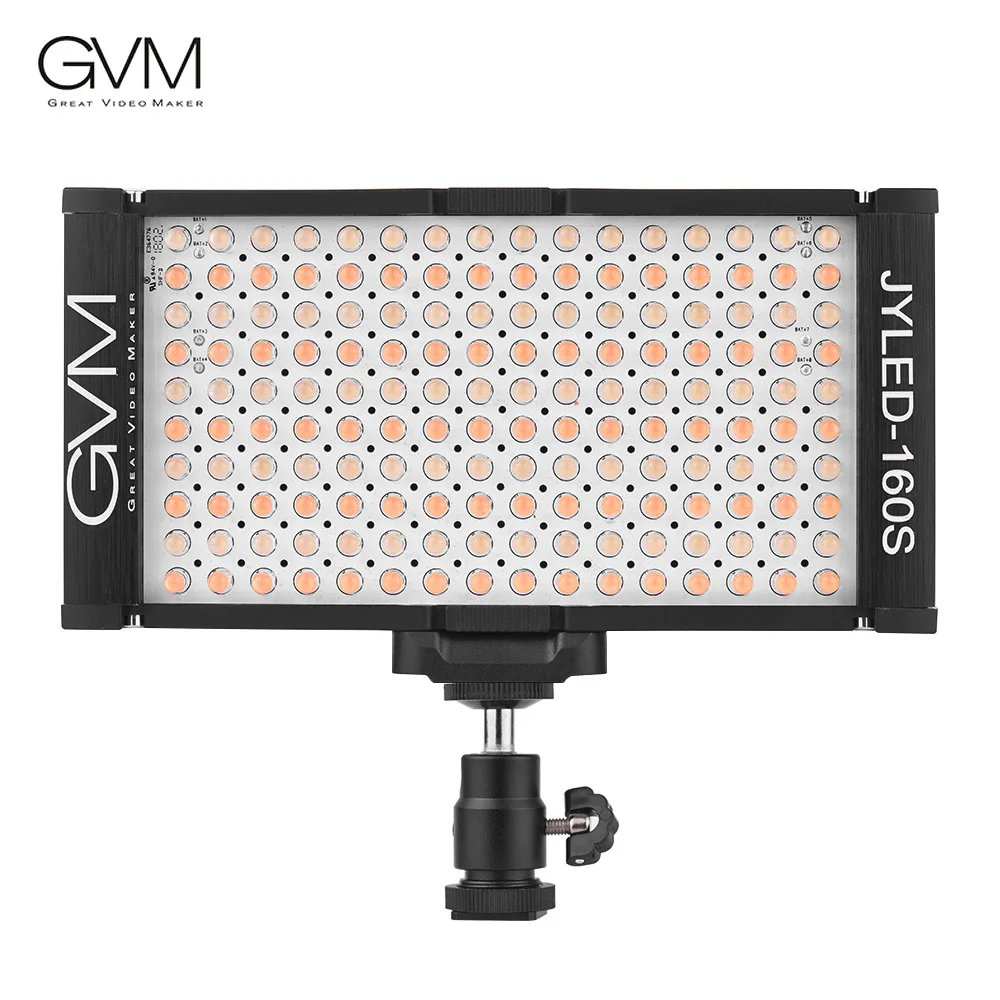 

GVM 160 LED Light Dimmable Bi-color Temperature Panel Light on Digital Camera Video Light for Canon Nikon Sony Panasonic Olypus