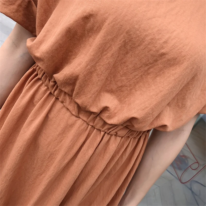 Vestidos платье OLN корейский versionNew женственность тонкое длинное платье с высокой талией ретро французская ниша ТРАПЕЦИЕВИДНОЕ ПЛАТЬЕ С широкой юбкой