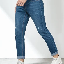 SEMIR, новинка весны, мужские эластичные хлопковые Стрейчевые джинсы, брюки, свободный крой, джинсовые брюки, Мужская брендовая модная одежда