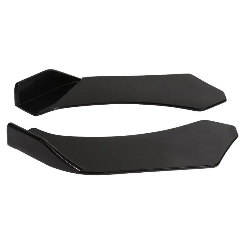 

Universal Car Front Shovel Bumper Lip Splitter Chin ABS Spoiler Glossy Black Left and Right Drilling and Bolting the Bumper