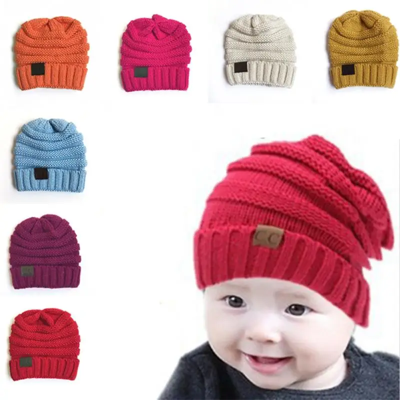New Fashion Winter Warm Baby Hats Baby Cap For Children Winter Knitted