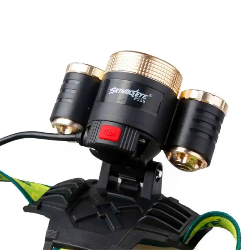 9000Lm 3X XML T6+2R5 LED Headlight Headlamp Flashlight 18650 Torch Light Lamp powerful led flashlight head #4S5 (1)