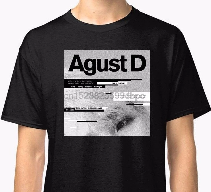 

Agust D Men T Shirt Hot Sale Summer Short Sleeve Tees Cotton Crew Neck Tops S To 3Xl T Shirt Men Short Sleeve Funny