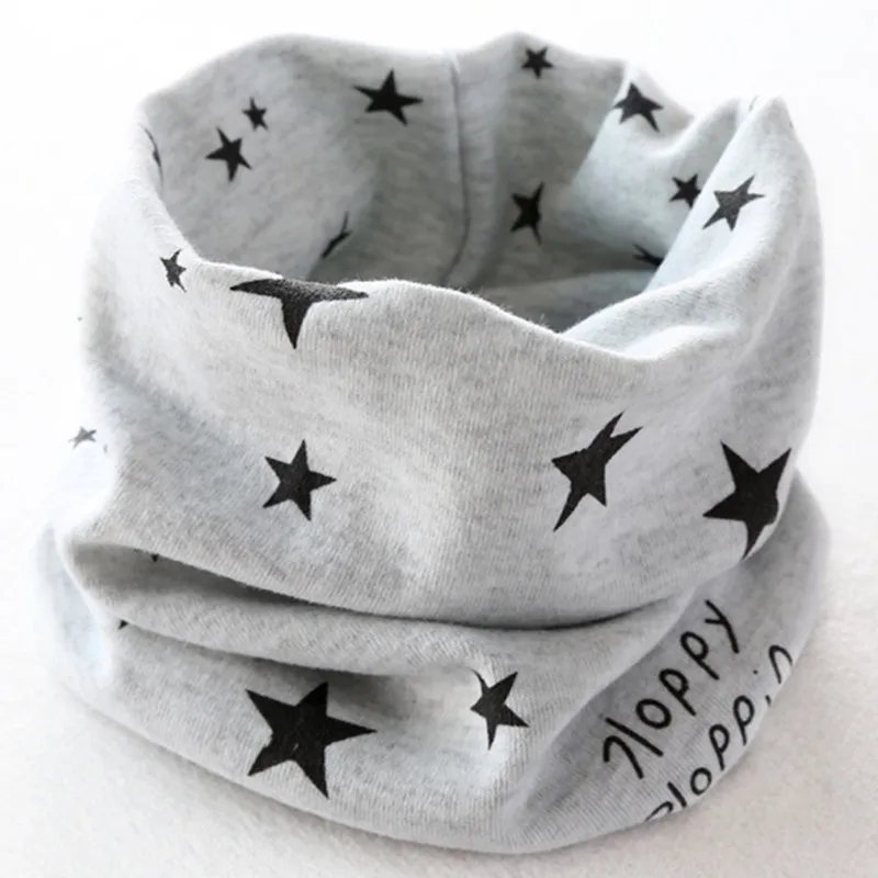 

Lovely Letter Star Print Boys Scarf Winter Girls Scarf Toddler Neckerchief Kids Child Ring Collar Autumn Cotton Children Scarf