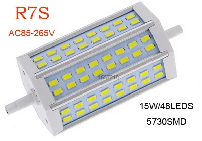 

R7S LED Lamp SMD5730 15W 118mm 85-265V LED Light LED R7S 48LEDs Bulb Energy Saving Perfect Replace Halogen Lamp Free Shipping