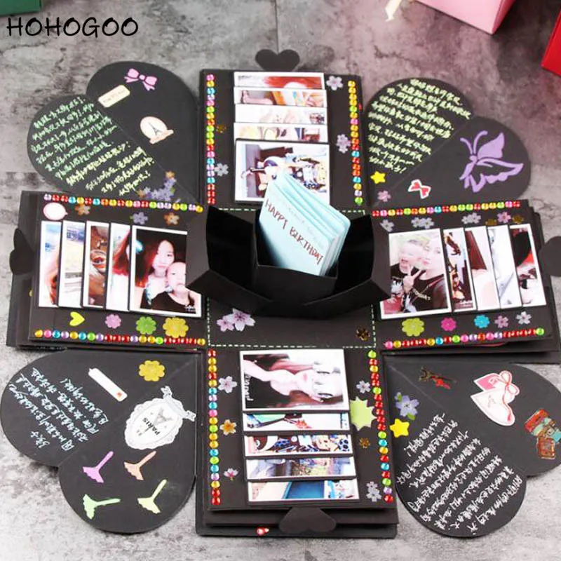 

HOHOGOO 1PC DIY Surprise Gift Explosion Box Creative Photo Album Anniversary Valentine's Day Birthday Love Romantic Gift