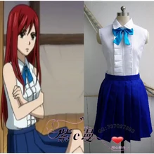 Fairy Tail Erza Scarlet Cosplay Uniforme Anime Erza Disfraz de Halloween Trajes de Fiesta para las niñas mujeres de la Venta Caliente
