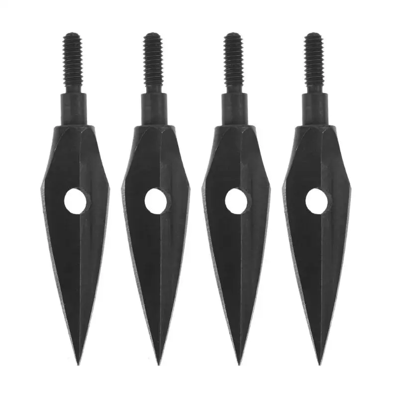 

4PCS Hunting Broadheads Sharp Arrow Heads Archery Arrow Tips Head Points Archery Shooting Spiral Salix stainless steel