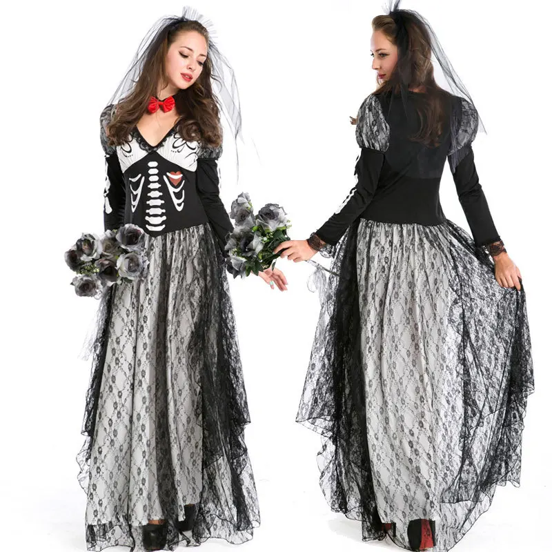 adult girls halloween costume cosplay ghost bride skeleton zombie role play costume party game uniform terror masquerade cosplay on aliexpresscom alibaba