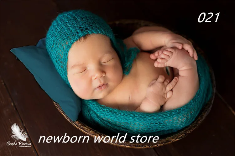 Реквизит для фотосъемки новорожденных, мохеровая шапочка и упаковка(комплекты), подарок для ребенка, реквизит для фотосъемки, аксессуары для малышей