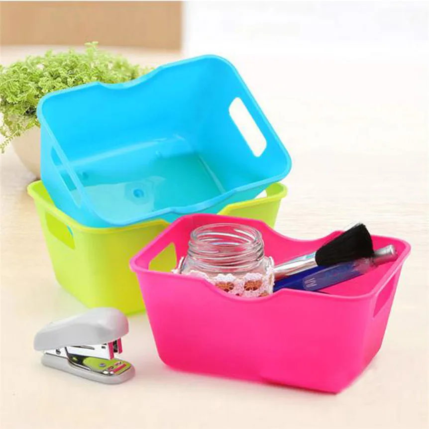 

PVC Plastic Office Desktop Storage Boxes Makeup Organizer Storage Box