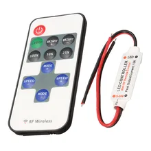RF Remote Control Led dimmer with RF Remote Controller Mini In line LED Light Controller Dimmer