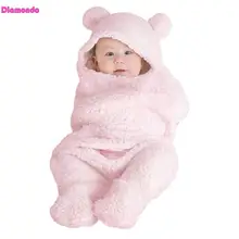 Зимнее теплое одеяло для новорожденных малышей, утолщенная флисовая Пеленка, Детское покрывало для сна, однотонное хлопчатобумажное одеяльце для новорожденных