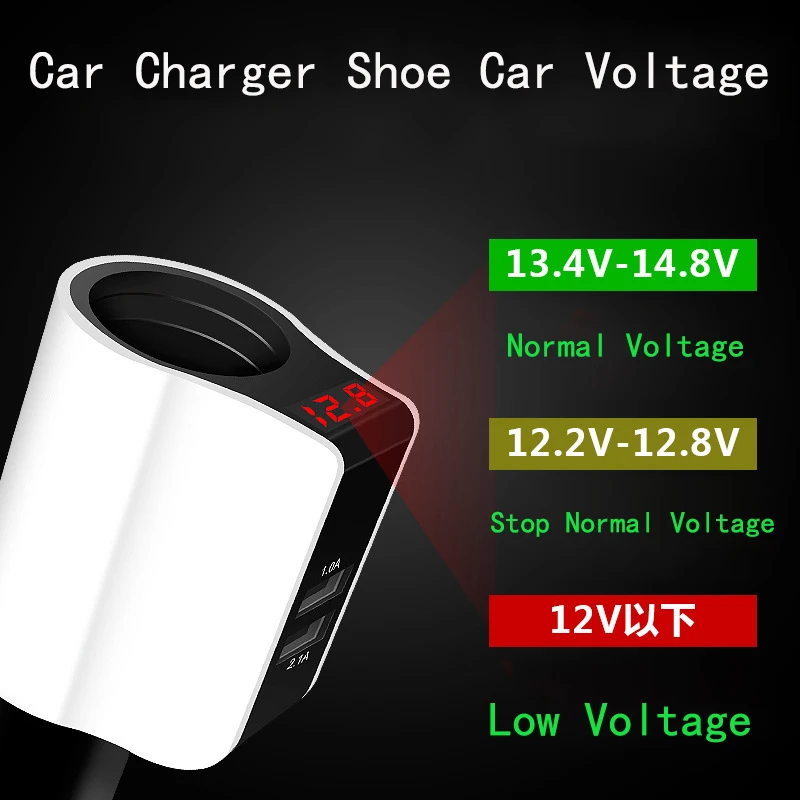 Thbelieve 2 USB Car Chargers 5V 2.1A Fast Charging Car Cigarette Lighter Auto Car-Charge With LED Voltage Display Auto-Chargers (13)