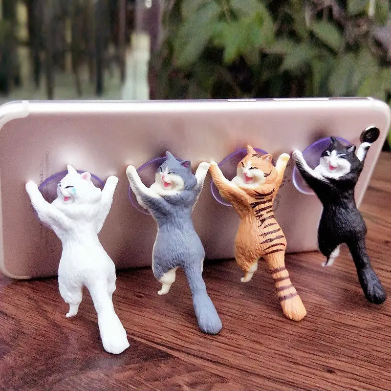 

1Pc Universal Cartoon Animal Cat Model Sucker Cell Phone Bracket Stand Holder