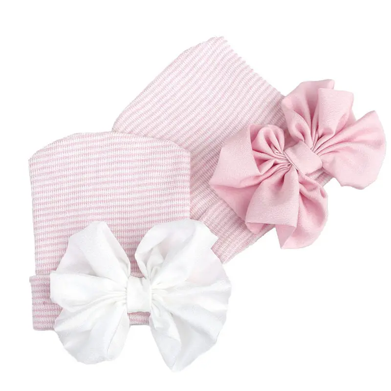 

Baby Girls Hats Toddler Soft Beanie Hat with Bow Infant Headbands