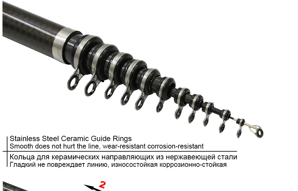 K8356 2.7m 3.6M 4.5M 5.4M 3.0M 6.3M Spinning Fishing Rod M Power Telescopic Rock Fishing Rod Carp Feeder Rod Surf Spinning Rod_05