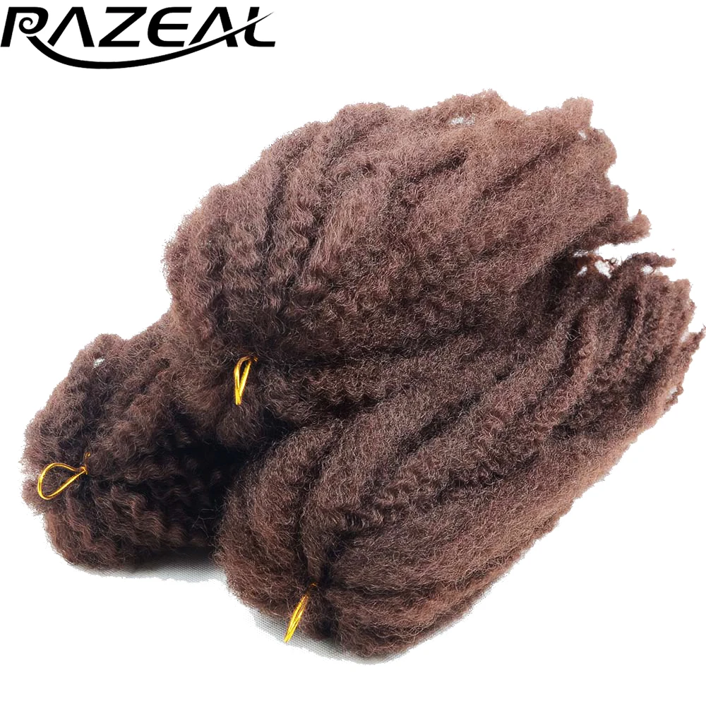 Razeal 6 шт. 1" pure color афро марли волос твист крючком косы синтетических плетение волос высокое Температура волокно