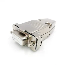 DB9 металлический разъем адаптера RS232 последовательный разъем D Sub COM позолоченный латунный контактор 9 контактный отверстие 2 ряда порт Гнездо Женский Мужской