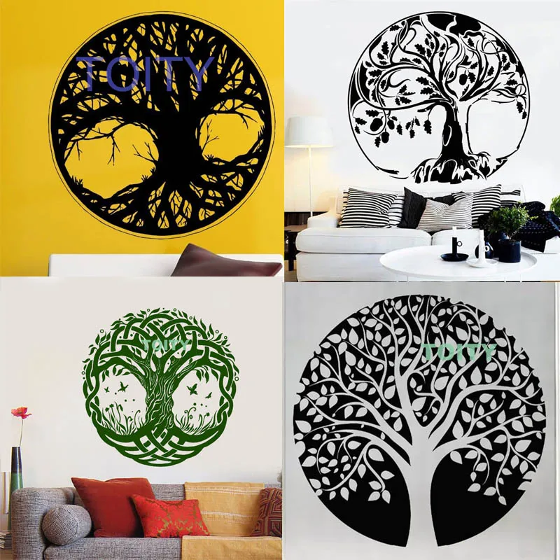 

Vinyl Wall Decal Celt Symbol Tree of Life Nature Sun Moon Sticker Home Interior Bedroom Decor Room Mural