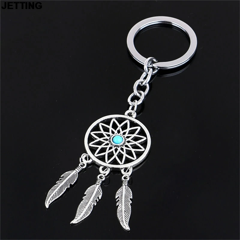 JETTING 1 Pc Key Chains Dream Catcher Feather Tassels Tone Key Chain