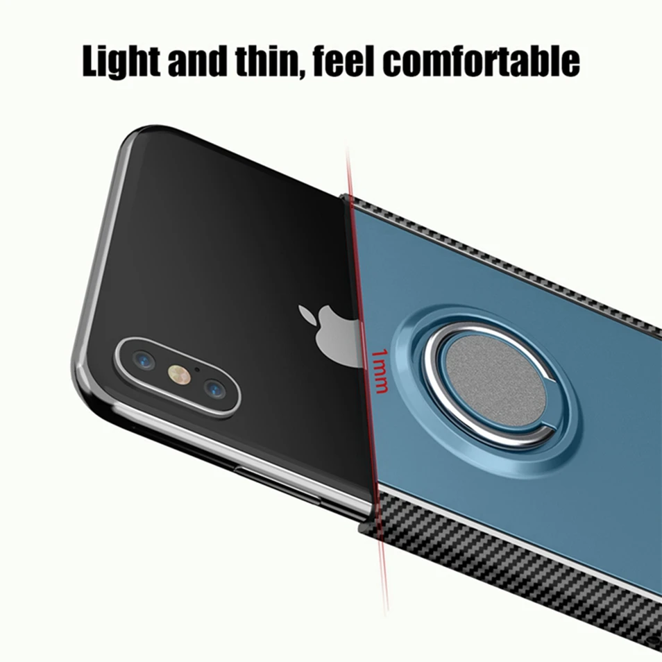 Magnetic Car Holder Phone Case for iPhone 8 plus Cover Finger Ring Stand Coque for iPhone XR XS Max X 6 7 plus Full Protect Case (9)