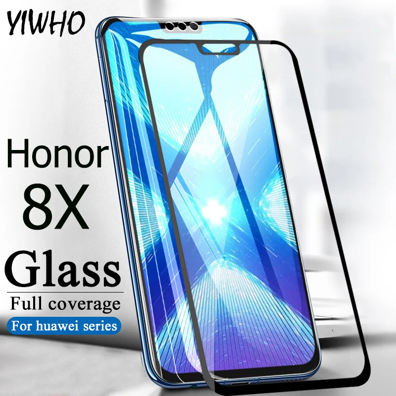 

Full Cover Tempered Glass For Huawei Honor 8X Screen Protector huawey honor 8X honer 8 X x8 Honor8X JSN-L21 Protective Glas Film