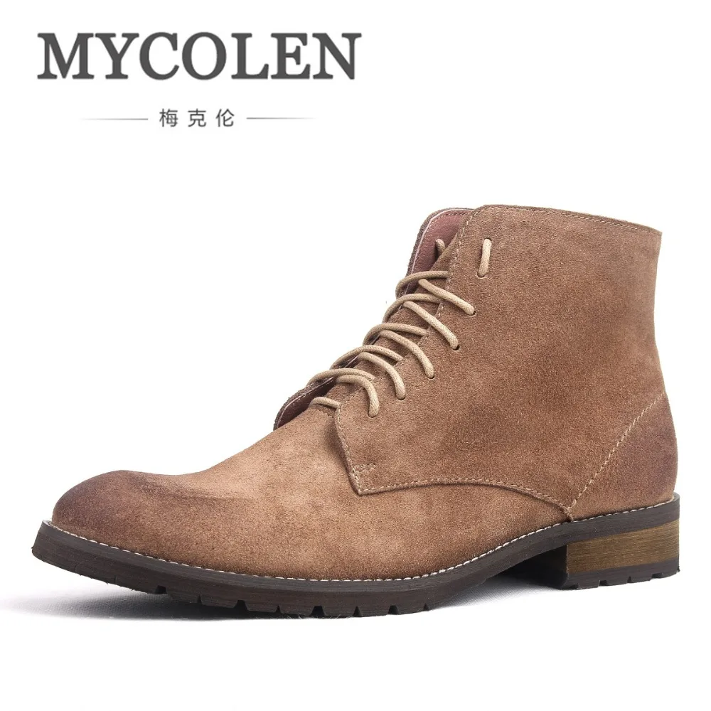 

MYCOLEN Designer For Men Good Quality Casual Male Shoes Cozy Black Khaki Wine Ankle Military Boots Men Men Winter Boots