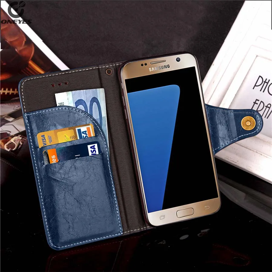 Кожаный чехол для Sansung Galaxy S7 S7 edge Чехол-книжка в стиле ретро чехол для телефона чехол для Galaxy S8 S8 Plus Чехол-сумка для мобильного телефона со стразами