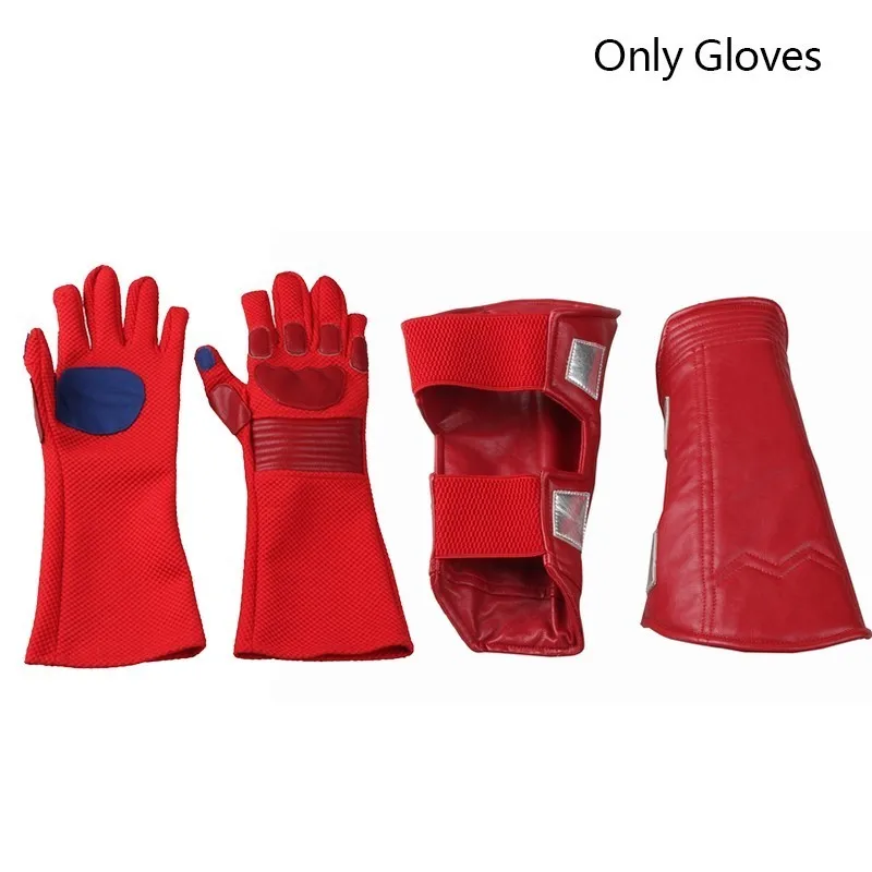 Мстители 1 Капитан Америка Стивен Роджерс косплей костюм супергероя Хэллоуин только Топ перчатки брюки ремень аксессуары шлем - Цвет: Only gloves
