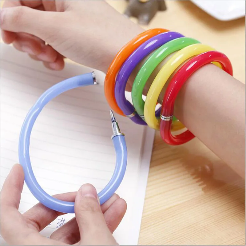 

60pcs/lot Korea Creative fashion bracelet Ballpoint Pens Plastic Kawaii Ball pen Stationery Gifts/School supplies G169