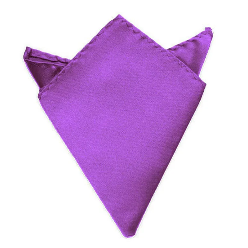 purple Распродажа мужские атласные однотонные простые костюмы Свадебный квадратный Карманный вечерние платок повязка на голову шейный шарф браслет полотенце - Цвет: purple