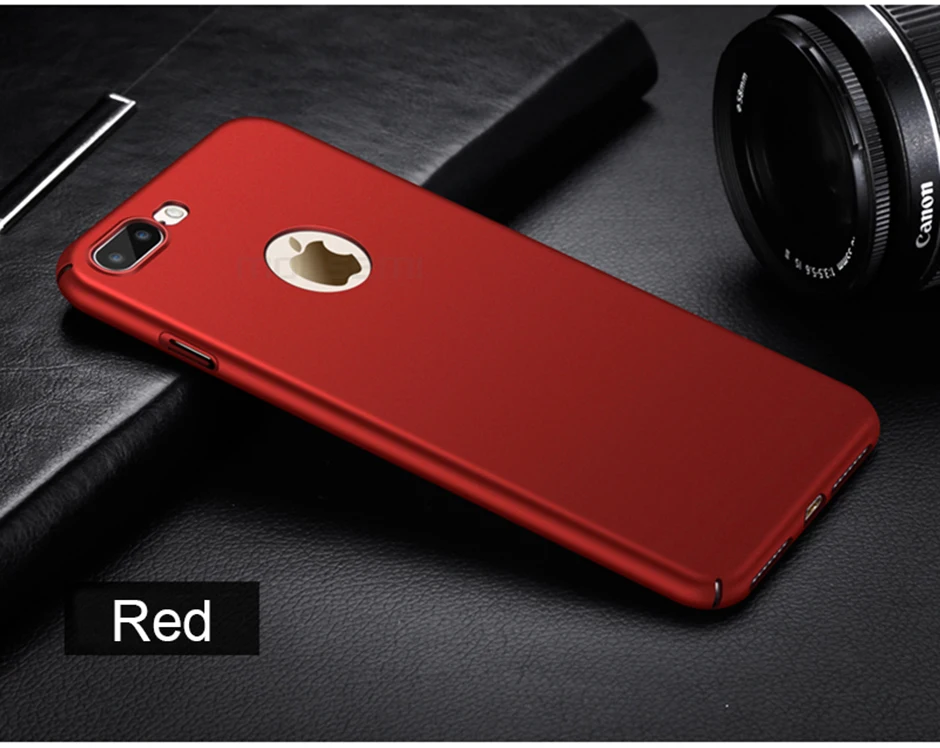Luxury Hard PC Plastic Matte Back Cases For iPhone 6 Red Case 5 5s se 6s plus Covers For iPhone 7 plus red Full Phone Case Cover (18)